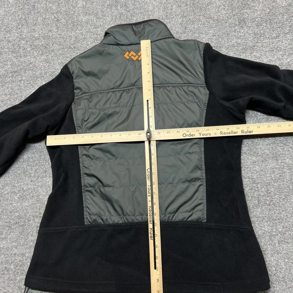 Columbia Omni-Heat Jacket Womens Large Black Fleece Lined Full Zip Canvas Credit - Picture 10 of 12